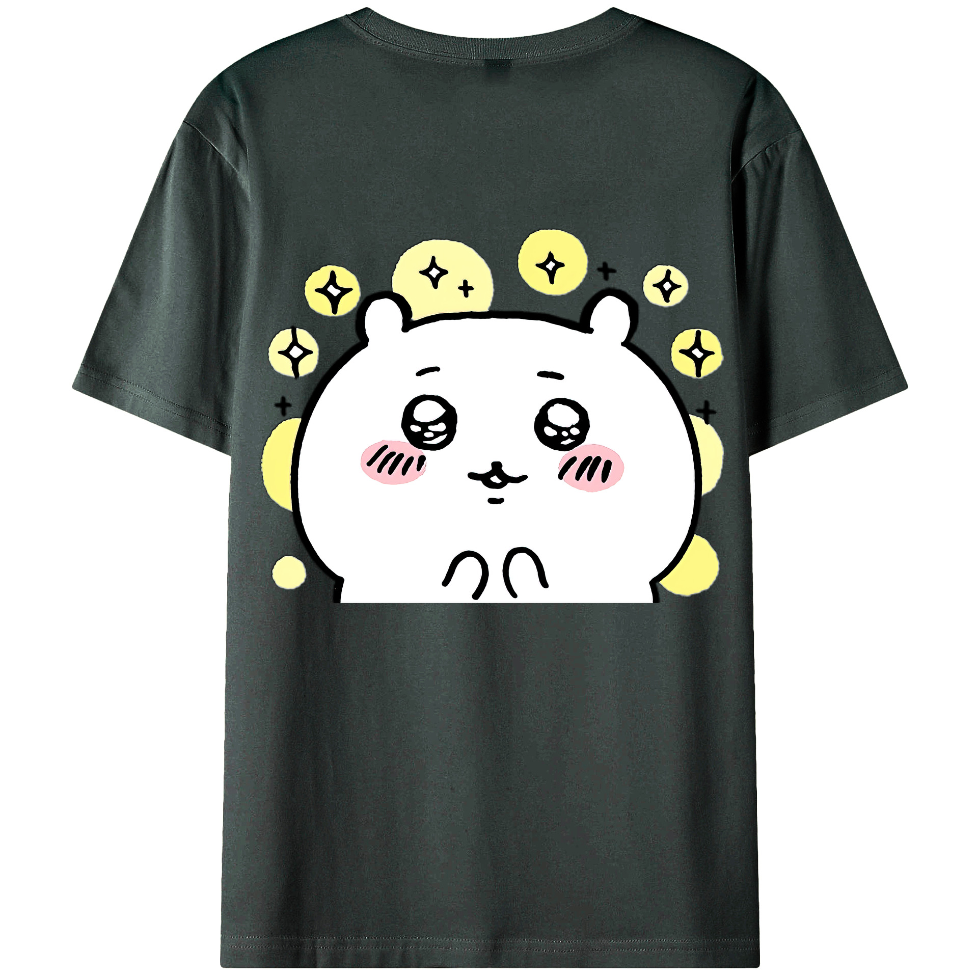 （画像用） ちいかわ ちいかわ Chii-kawa chiikawa 綿100％ メンズ半袖Tシャツ（バックプリント） 通気性